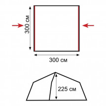 Шатер "Bungalow Lux Green" v2, Tramp