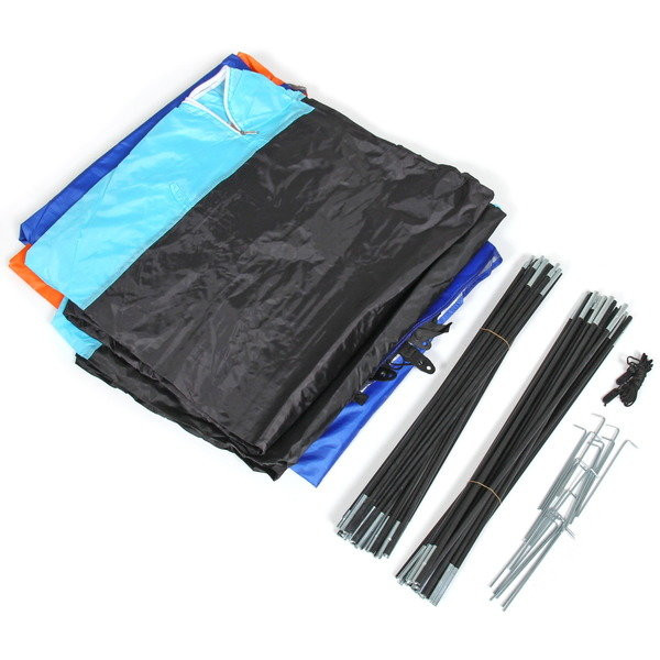 Палатка кемпинговая Jesolo-4 двухслойная, (150+130+150)*220*170 см, цвет оранжево-синий