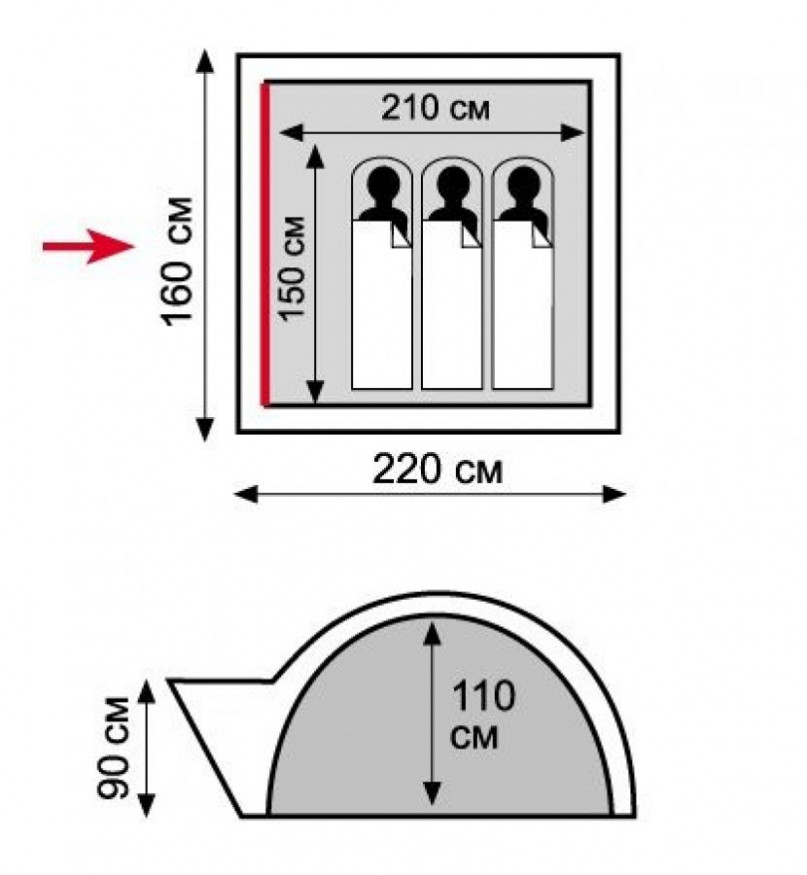 Палатка Tramp Lite Wonder 2-местная, зеленый