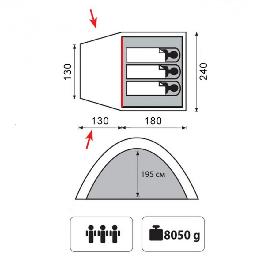 Палатка &amp;quot;Bell 3&amp;quot; v2, песочный цвет, Tramp